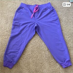 Figs High Waisted Zamora Joggers in Amethyst XXLP
